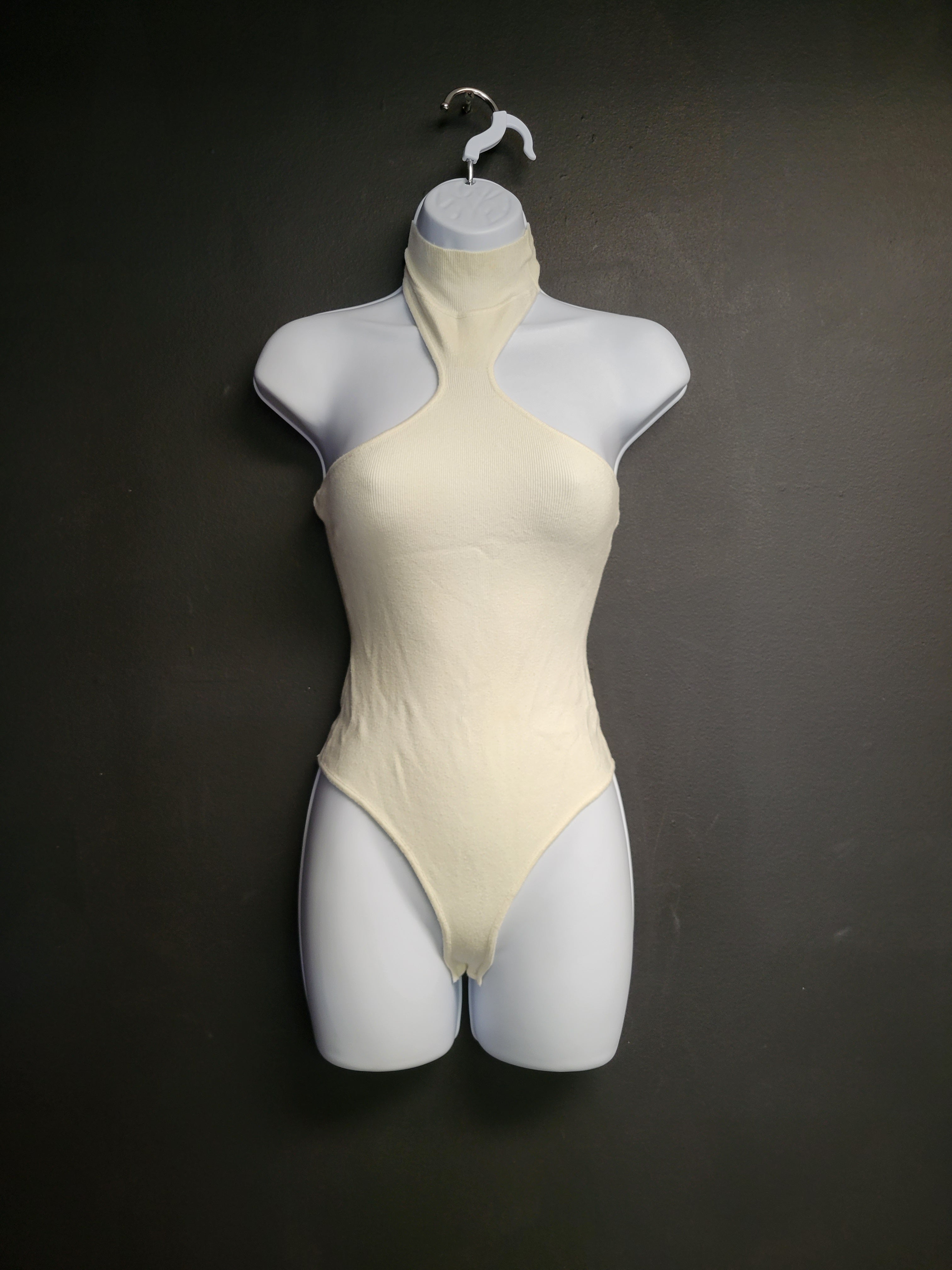 Superdown Kallie Halter Bodysuit in White SIZE X-SMALL