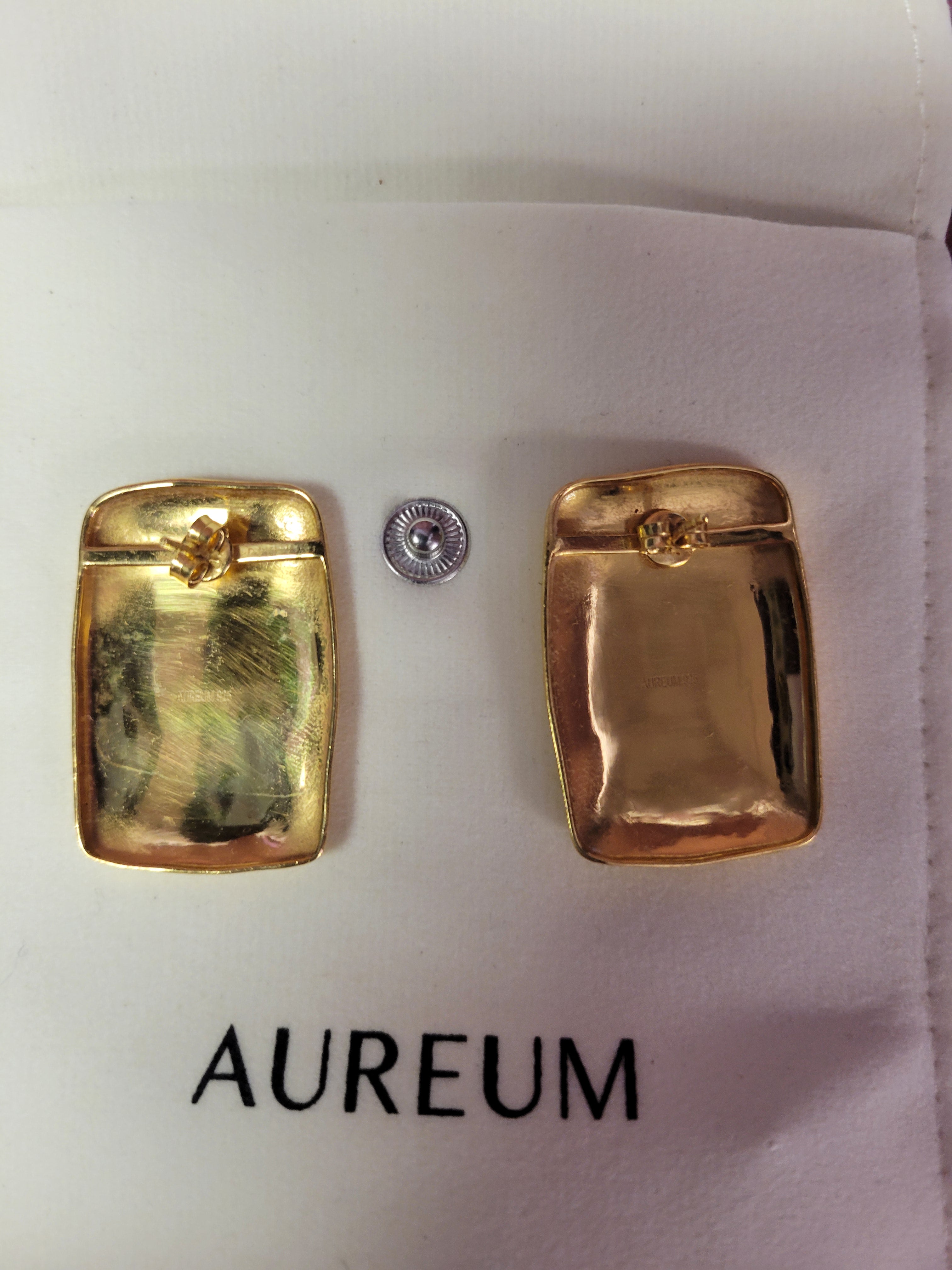 AUREUM Cait Earrings in 24k Gold Vermeil Size All