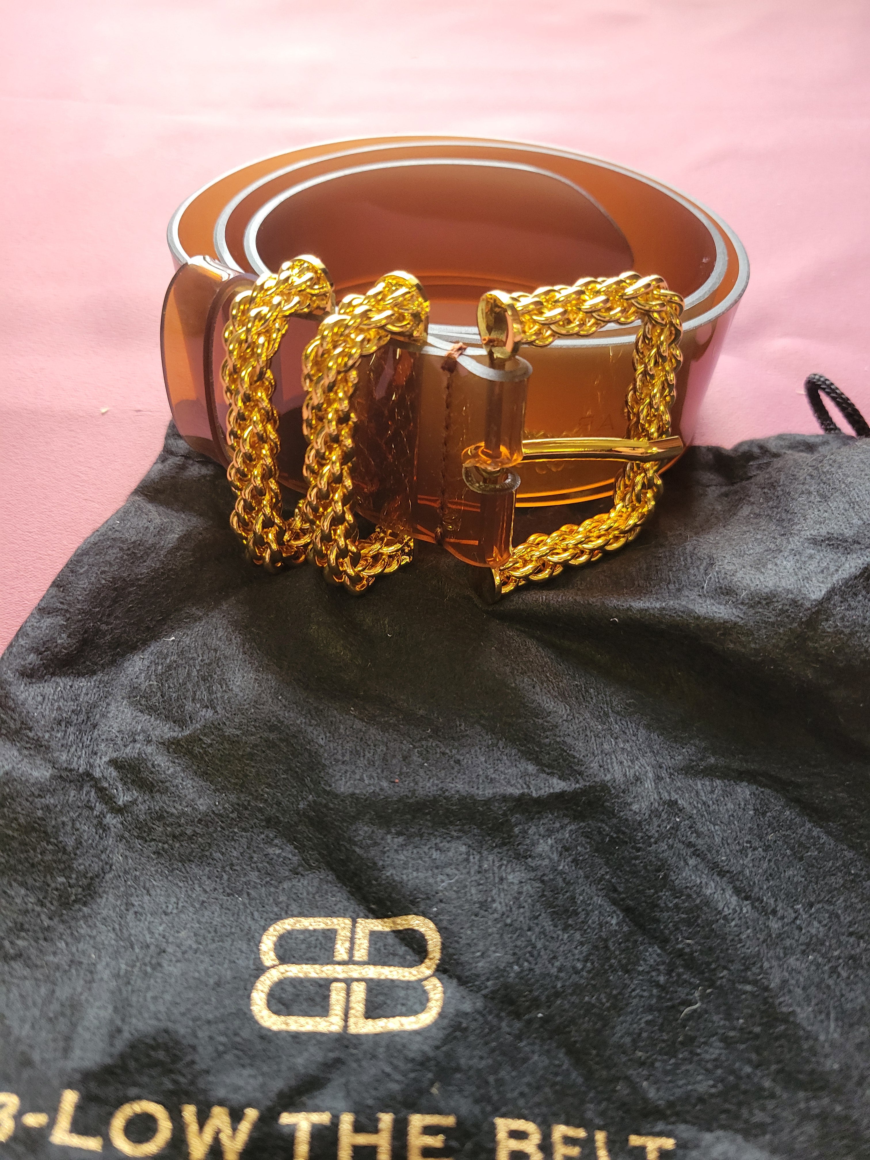 BY FAR Katina Belt in Caramel Size X-Small