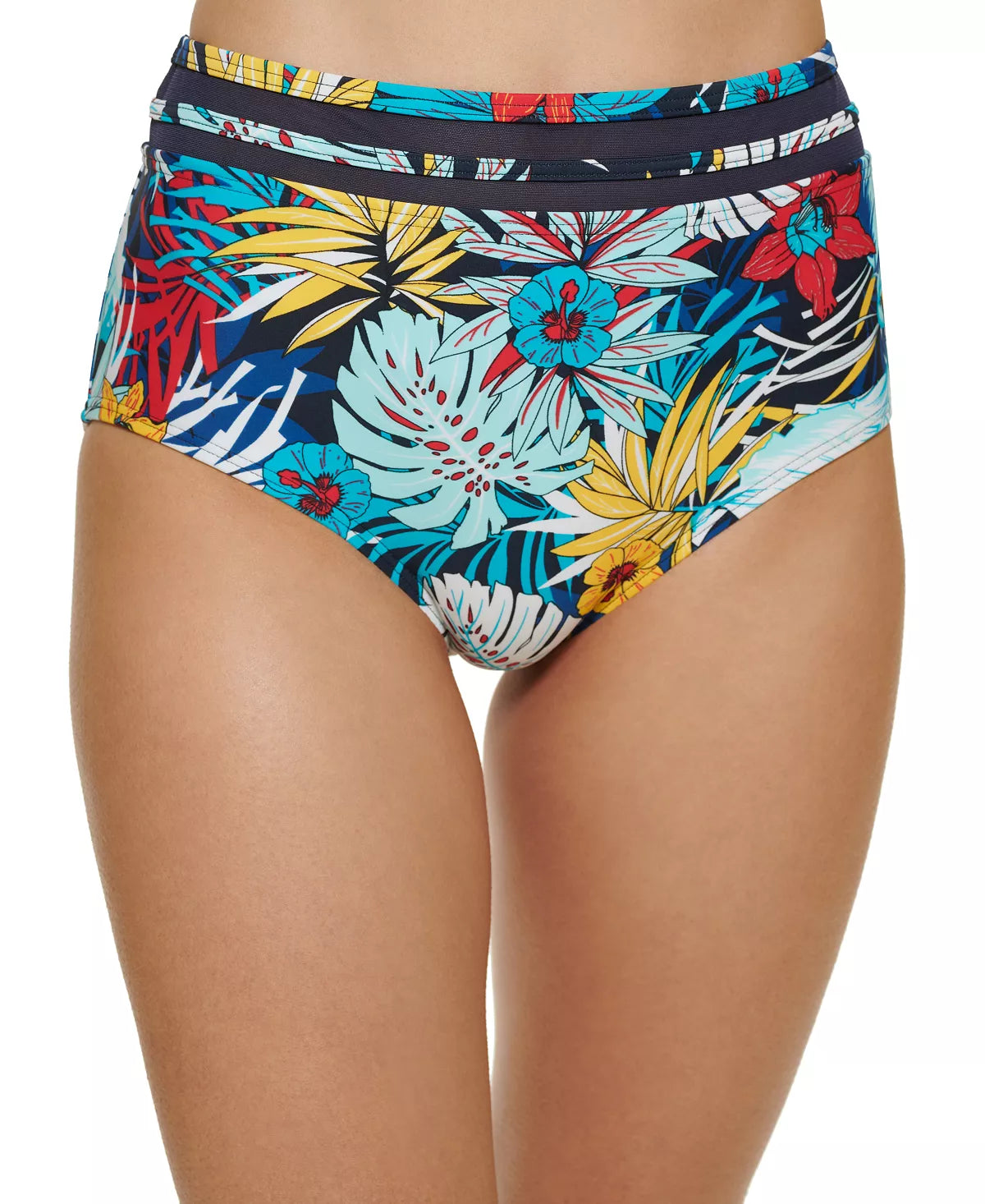 Tommy Hilfiger Women's Bikini Bottoms Sky - Blue & Yellow Floral Size Medium