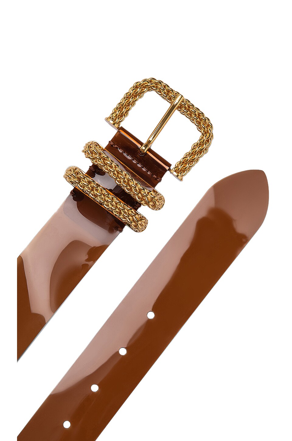 BY FAR Katina Belt in Caramel Size X-Small