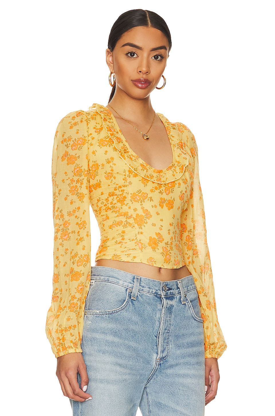 Free People Another Life Top in Honey Combo Size X-Small