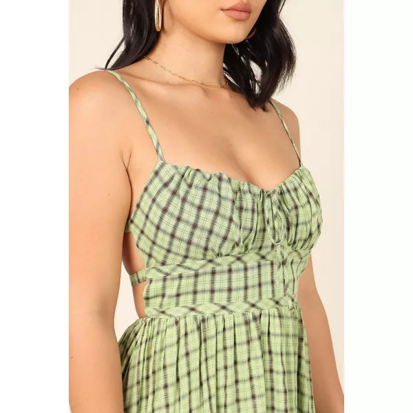 Petal and Pup Womens Stevey Dress - Green Check NEW MULTIPLE SIZES