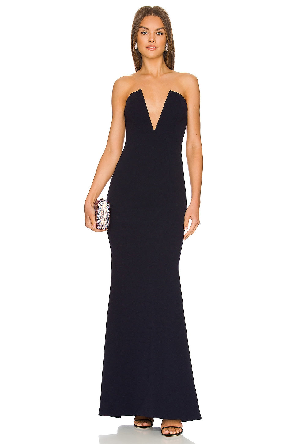 Katie May x REVOLVE Crush Gown in Navy SIZE SMALL