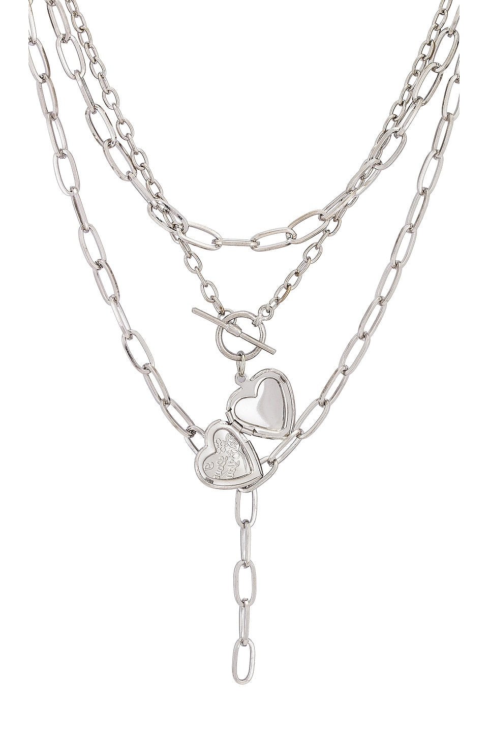 petit moments Harp Necklace in Silver