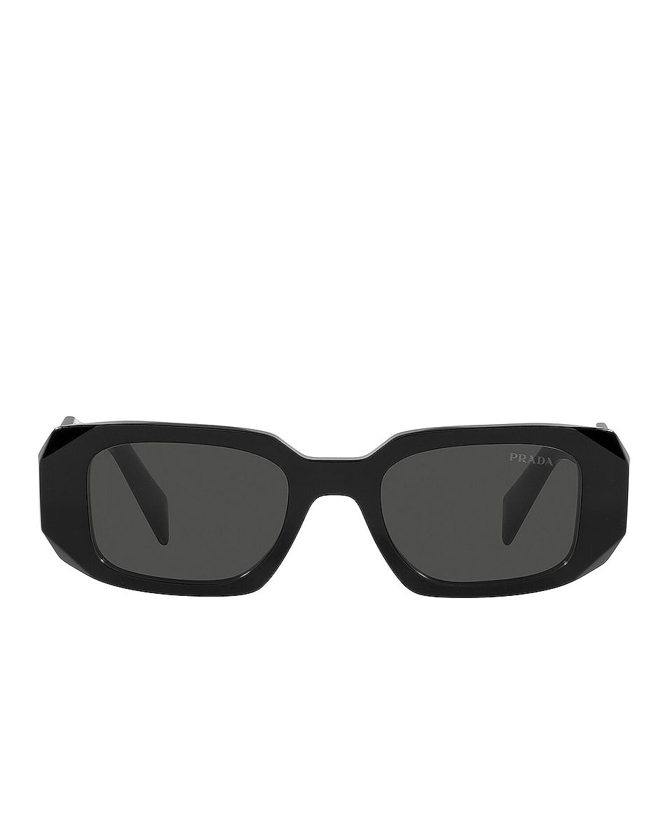 Prada Scultoreo Narrow Sunglasses in Black