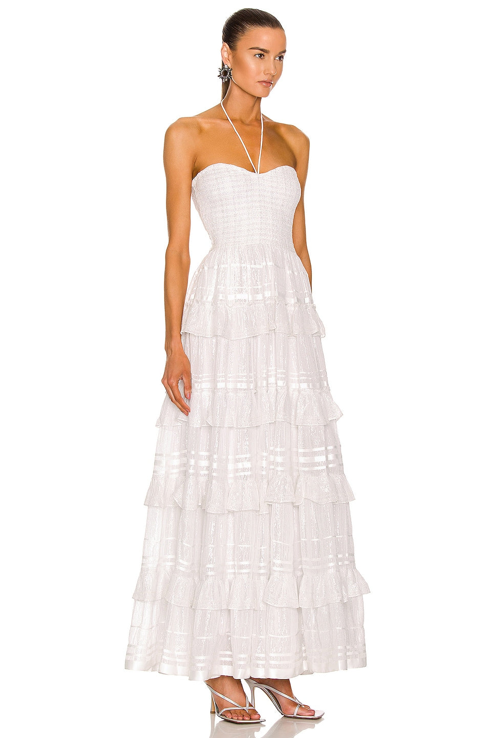 ROCOCO SAND True Maxi Dress in White SIZE X-SMALL