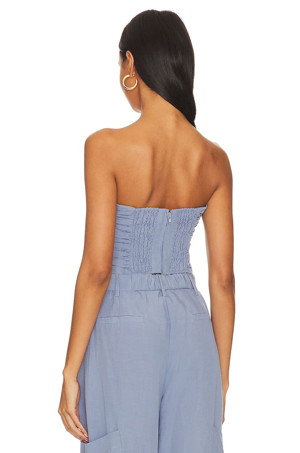 SOVERE Nouvelle Bustier in Blue Haze Size X-Small