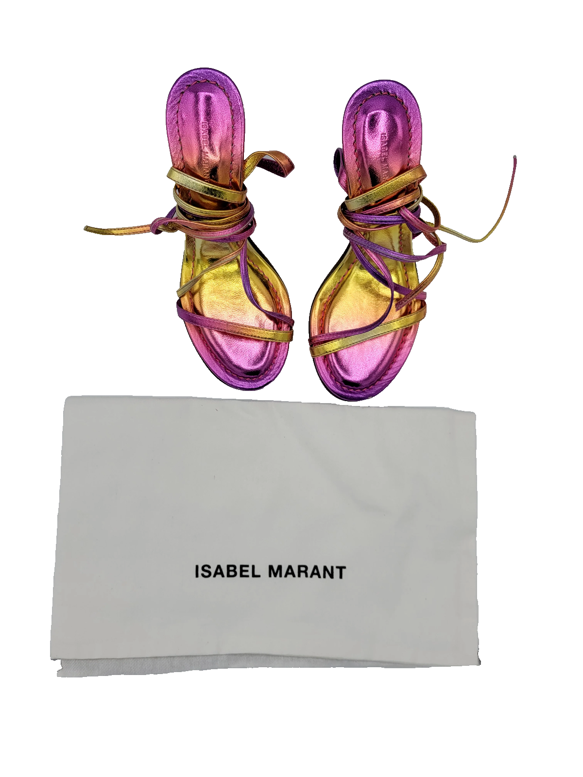 Isabel Marant Aliza Sandal in Metallic Pink Women Size 36