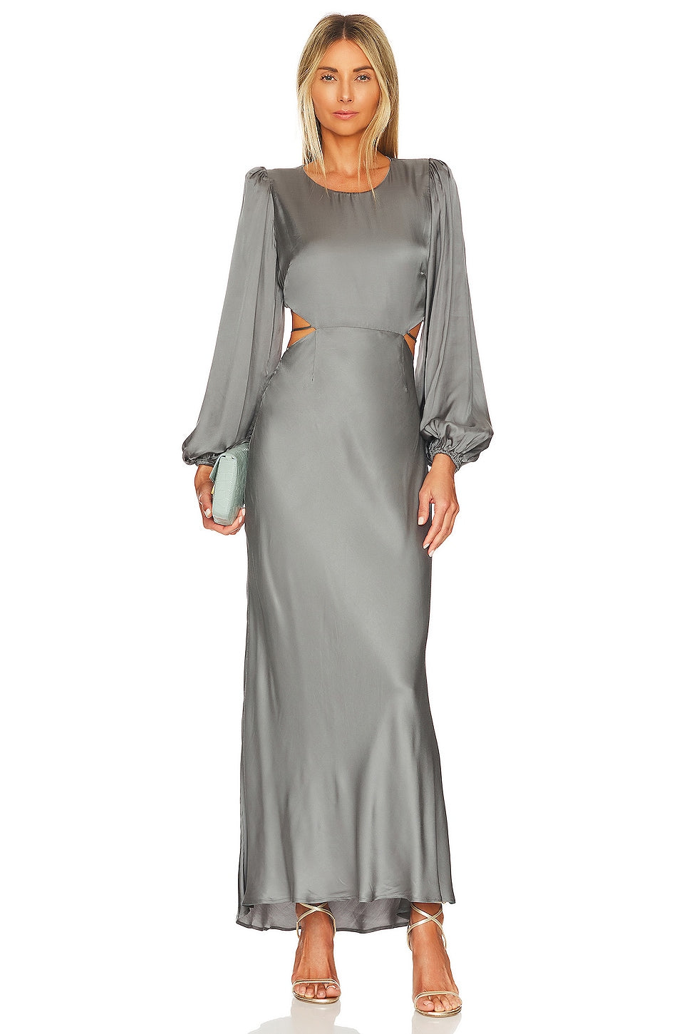ASTR the Label Quinn Maxi Dress in Sage SIZE SMALL