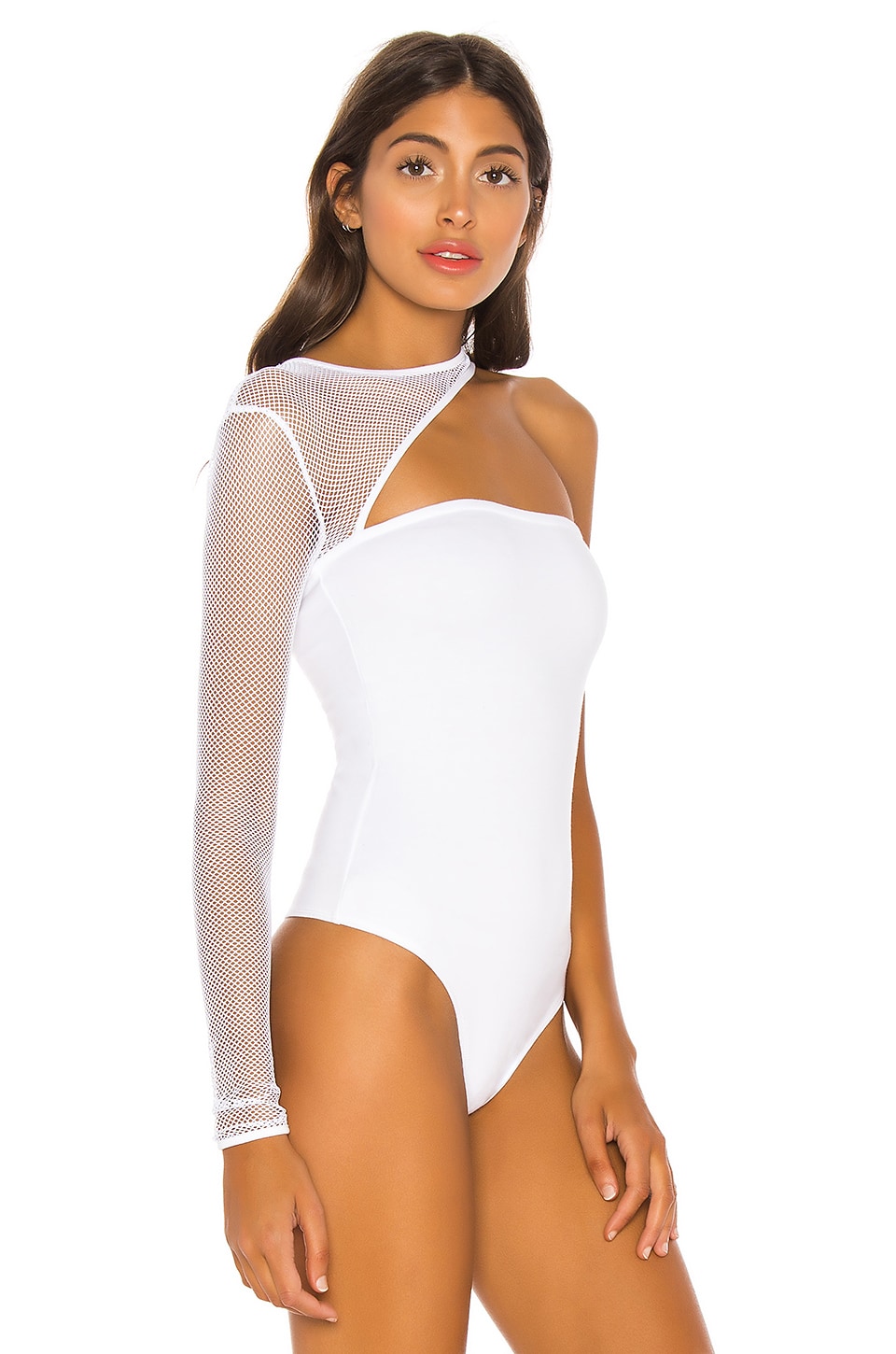 h:ours Jeffrey Bodysuit in White SIZE X-LARGE