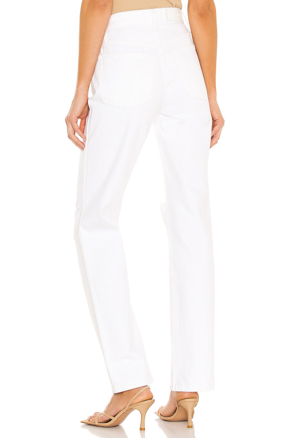 RE/DONE Originals 90s High Rise Loose in White With Rips SIZE 25