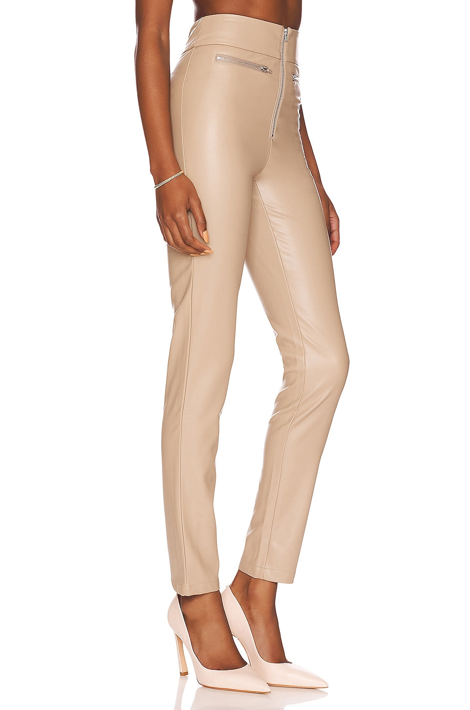 superdown Adonia Zipper Front Pant in Taupe SIZE SMALL
