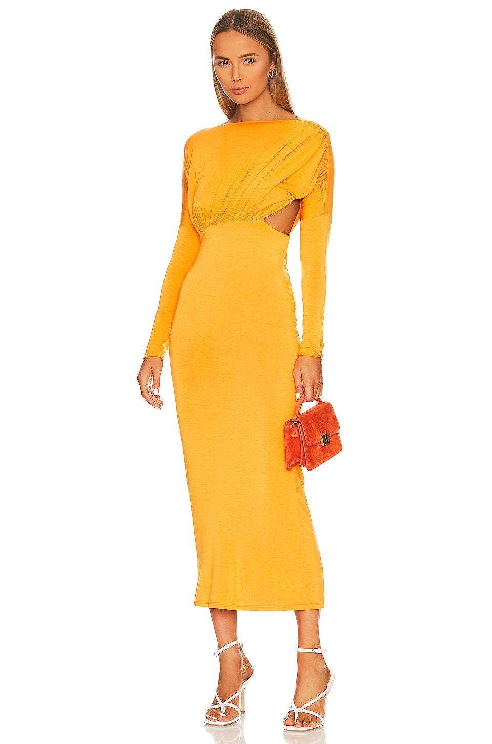 The Line by K Pascal Dress in Tangerine SIZE X-SMALL