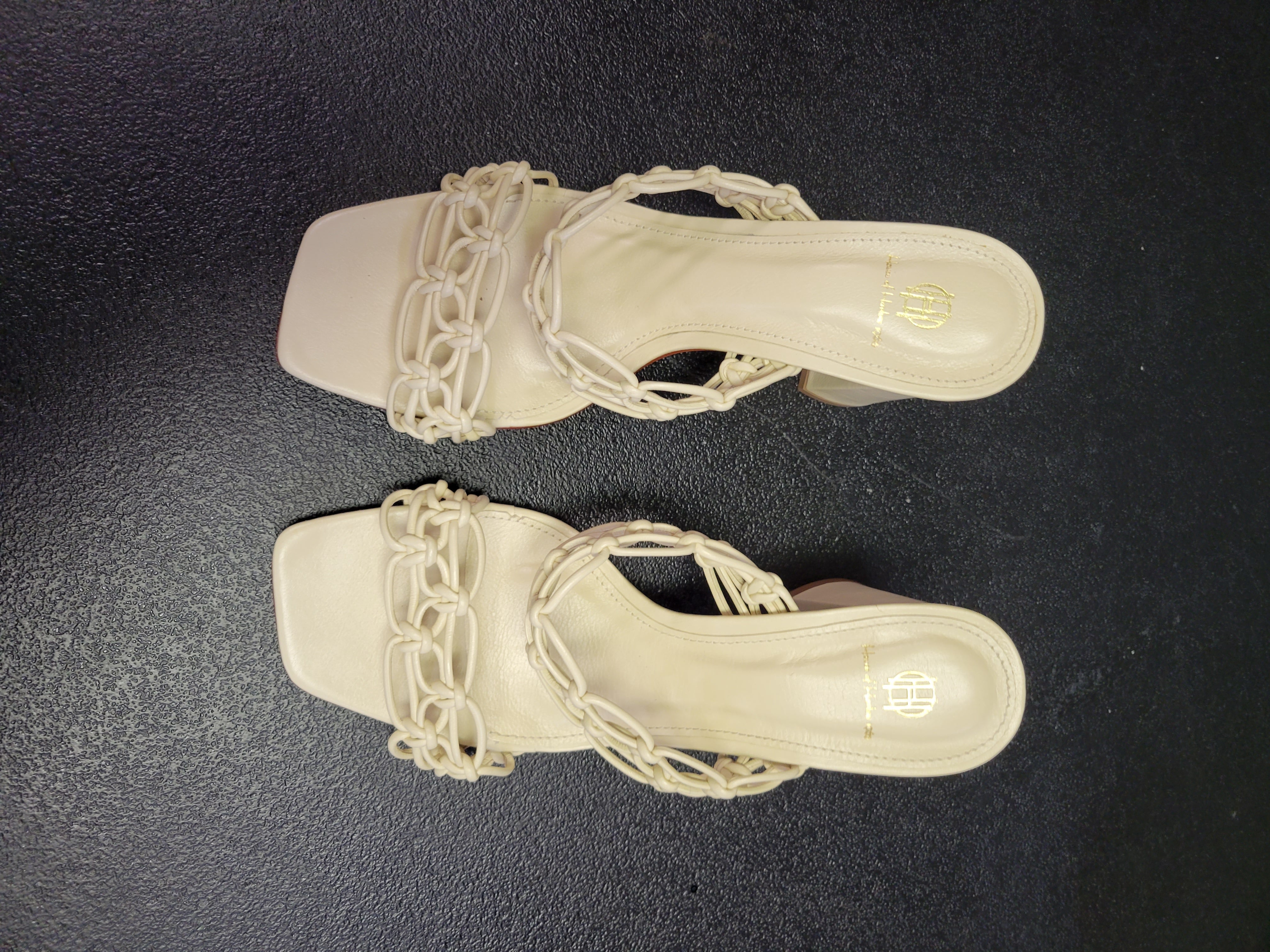 House of Harlow 1960 x REVOLVE Macrame Sandal in Cream WOMEN'S SIZE 7