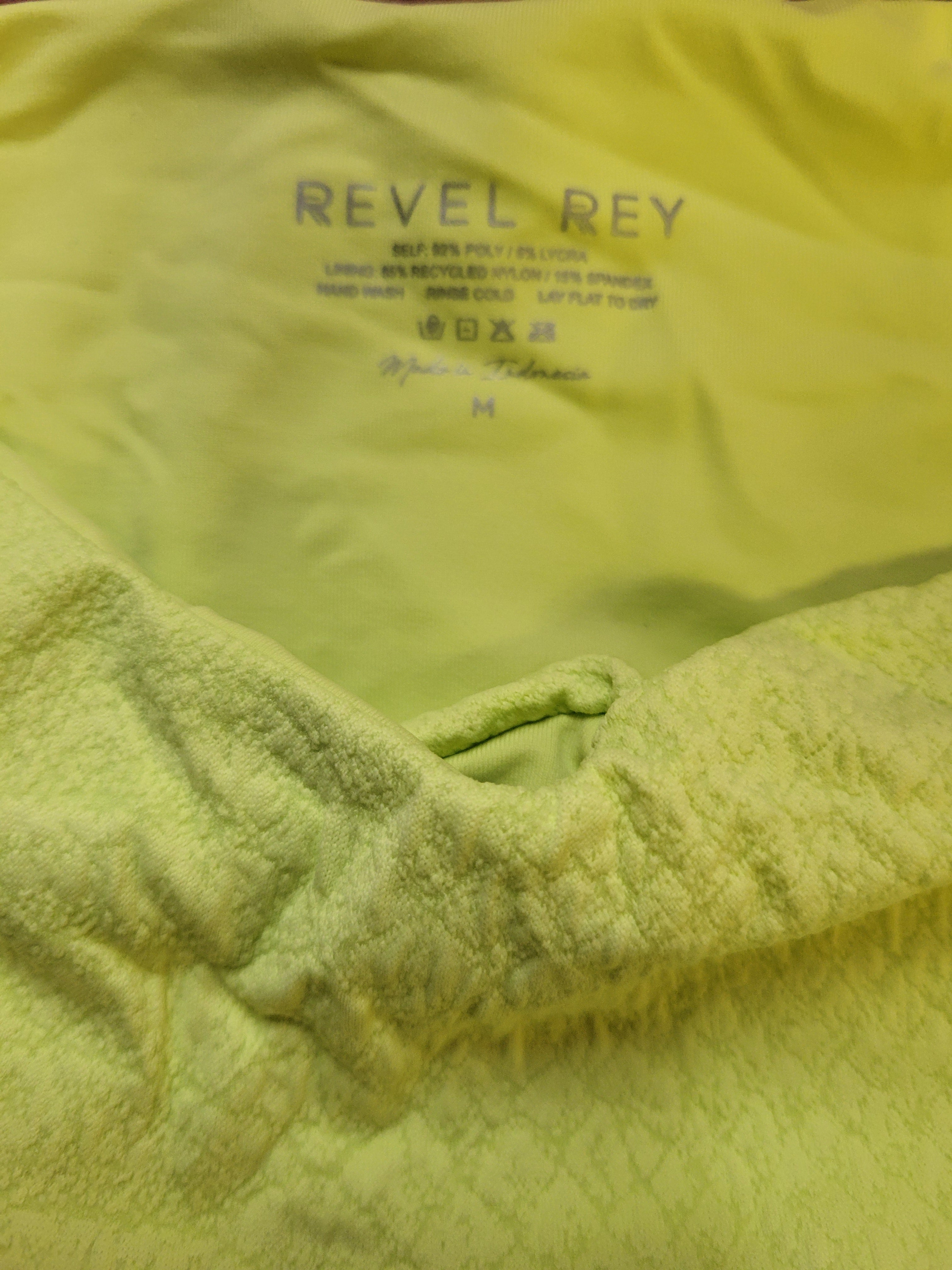 Revel Rey Lennon Bikini Bottom in Key Lime Snake Women's Size Medium