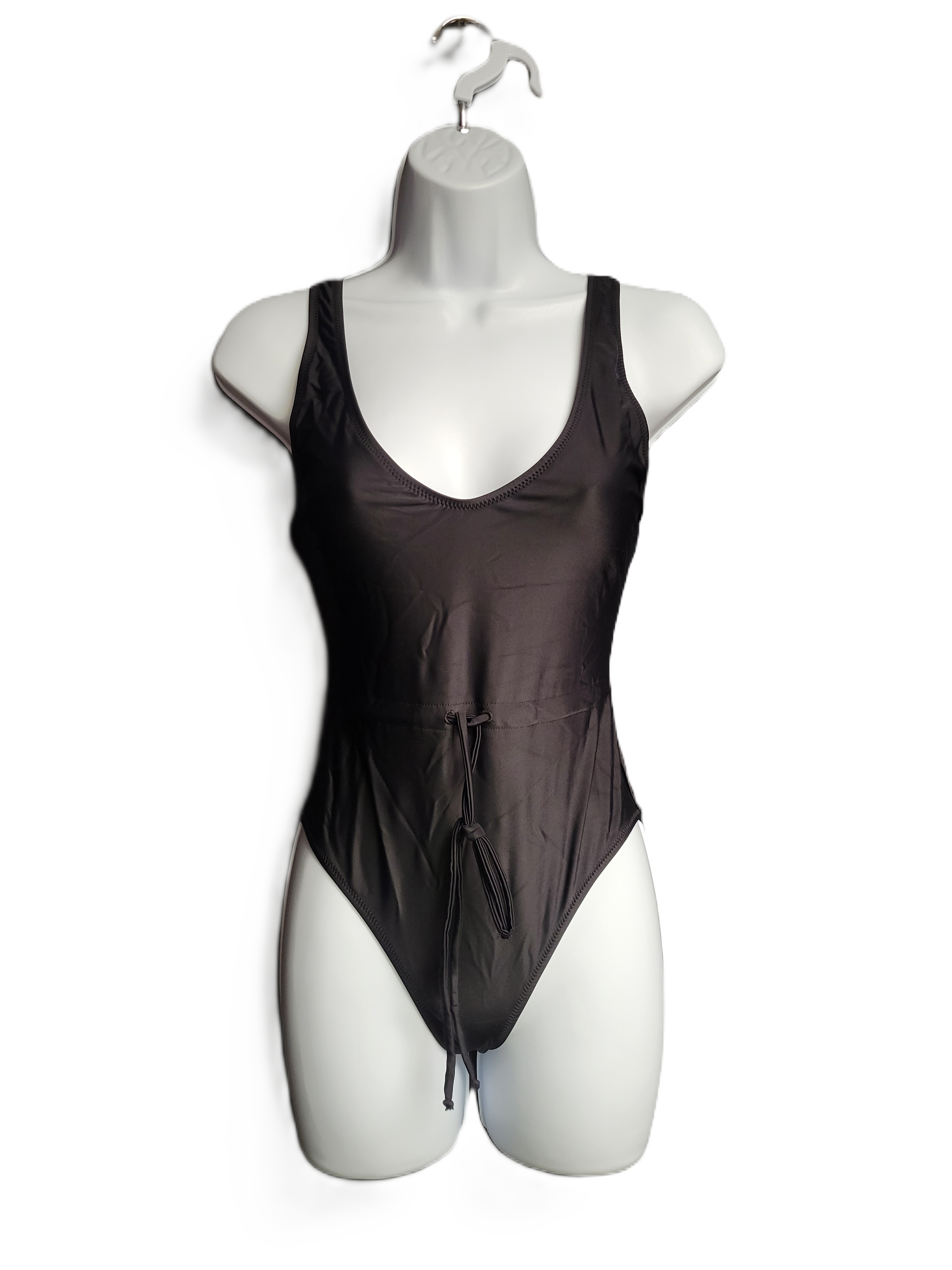 Solid & Striped The Michelle Tie One Piece in Black Women's Size Medium