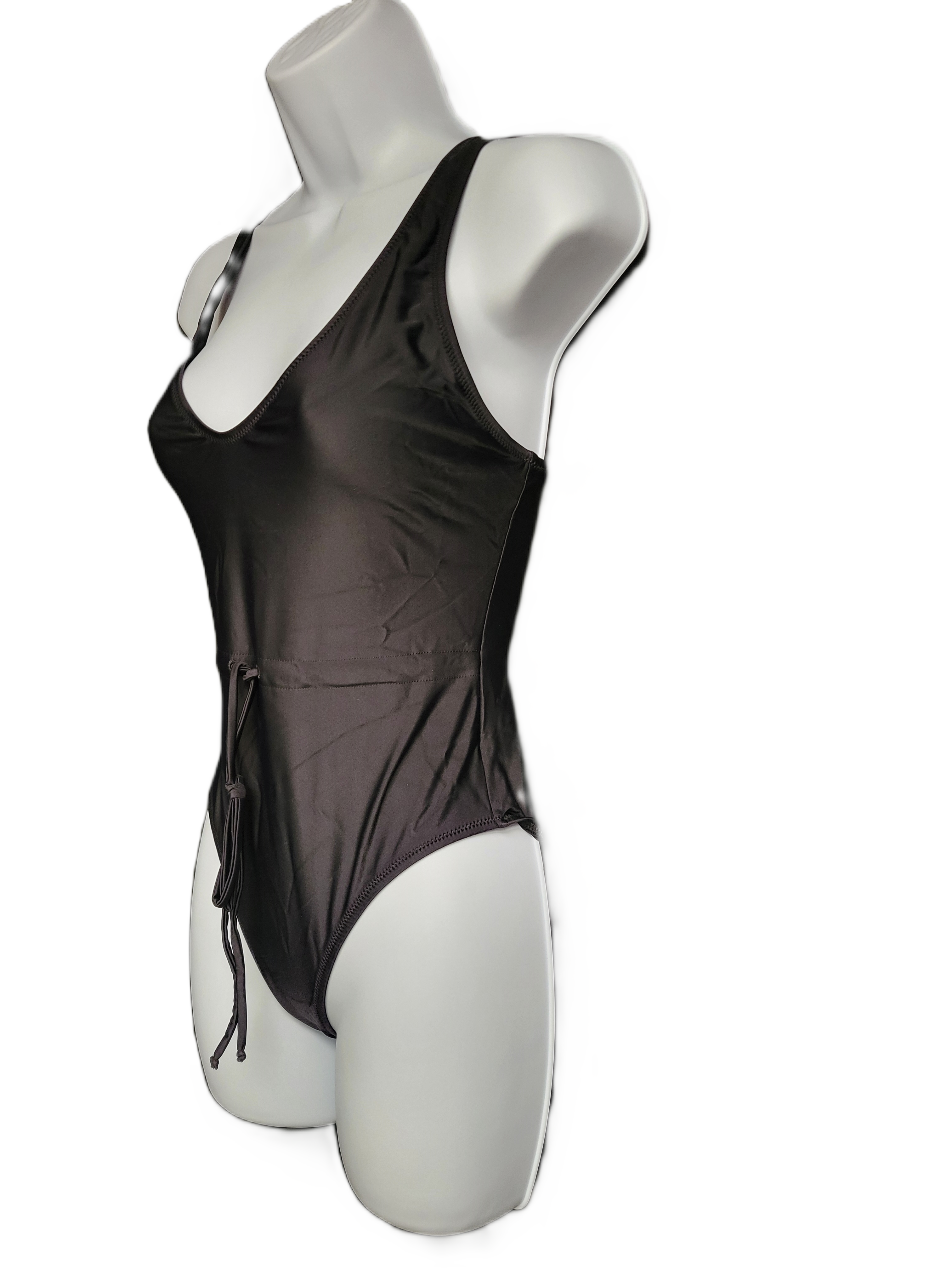 Solid & Striped The Michelle Tie One Piece in Black Women's Size Medium
