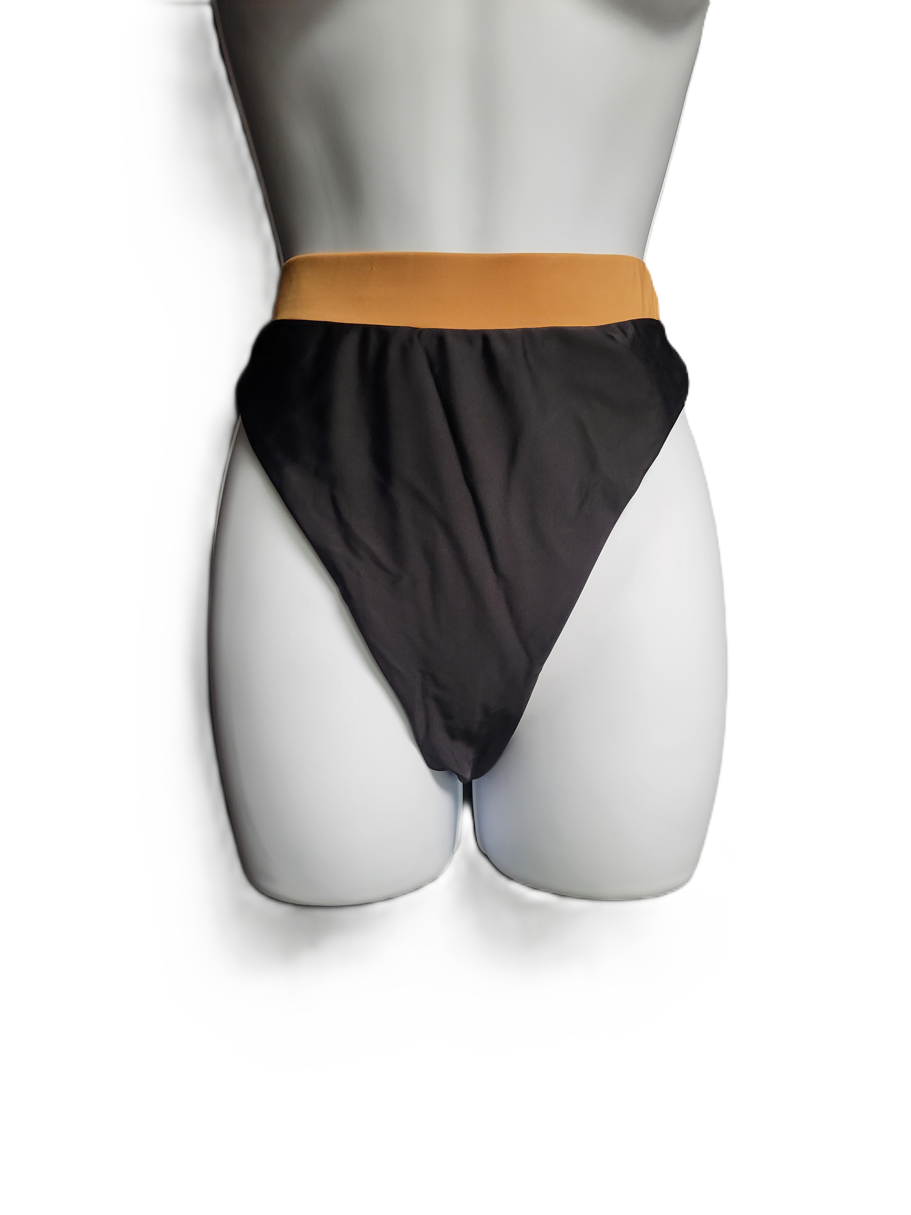 Camila Coelho Santos Bottom in Black & Camel Women's Size Large