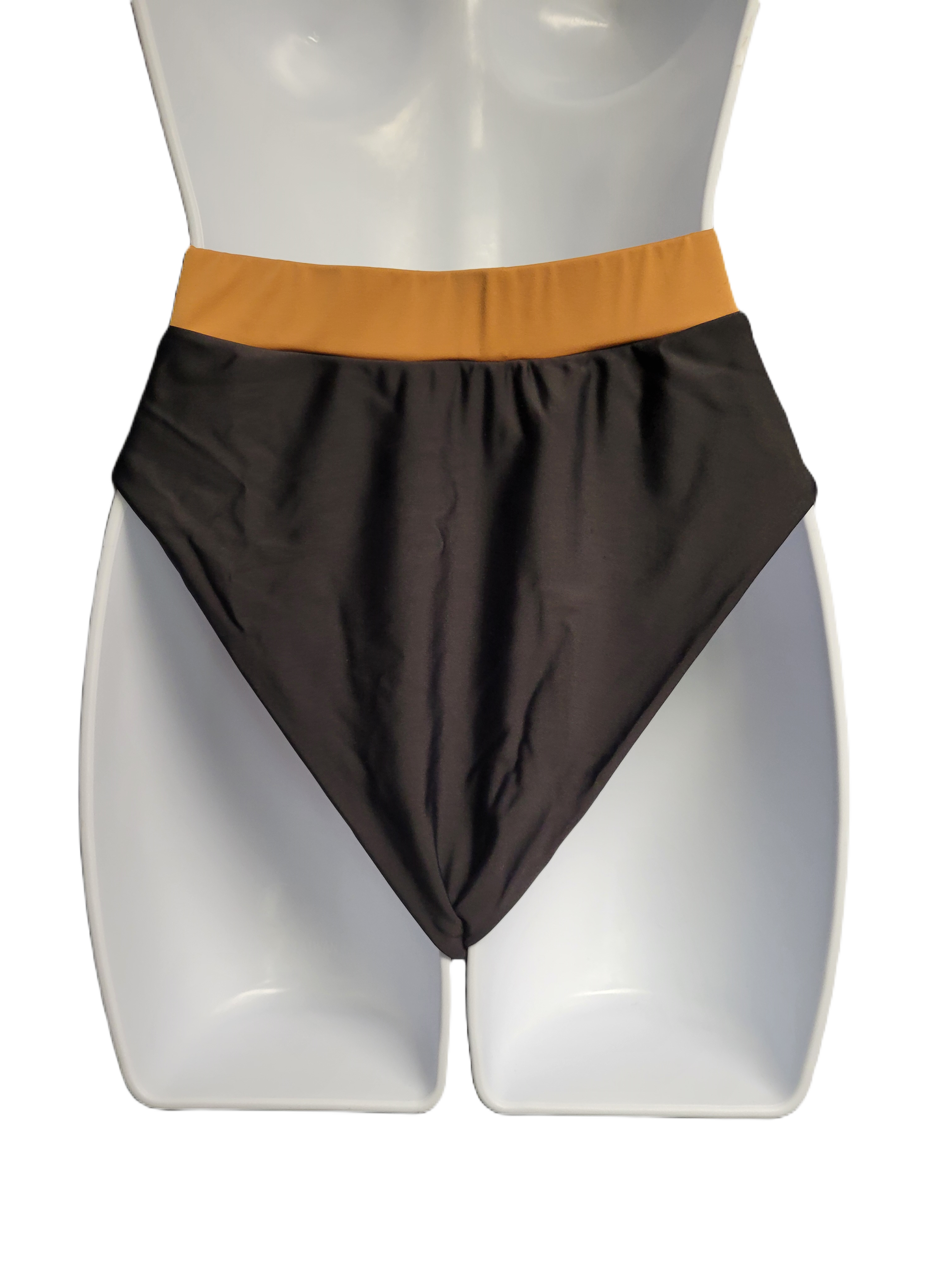 Camila Coelho Santos Bottom in Black & Camel Women's Size Large