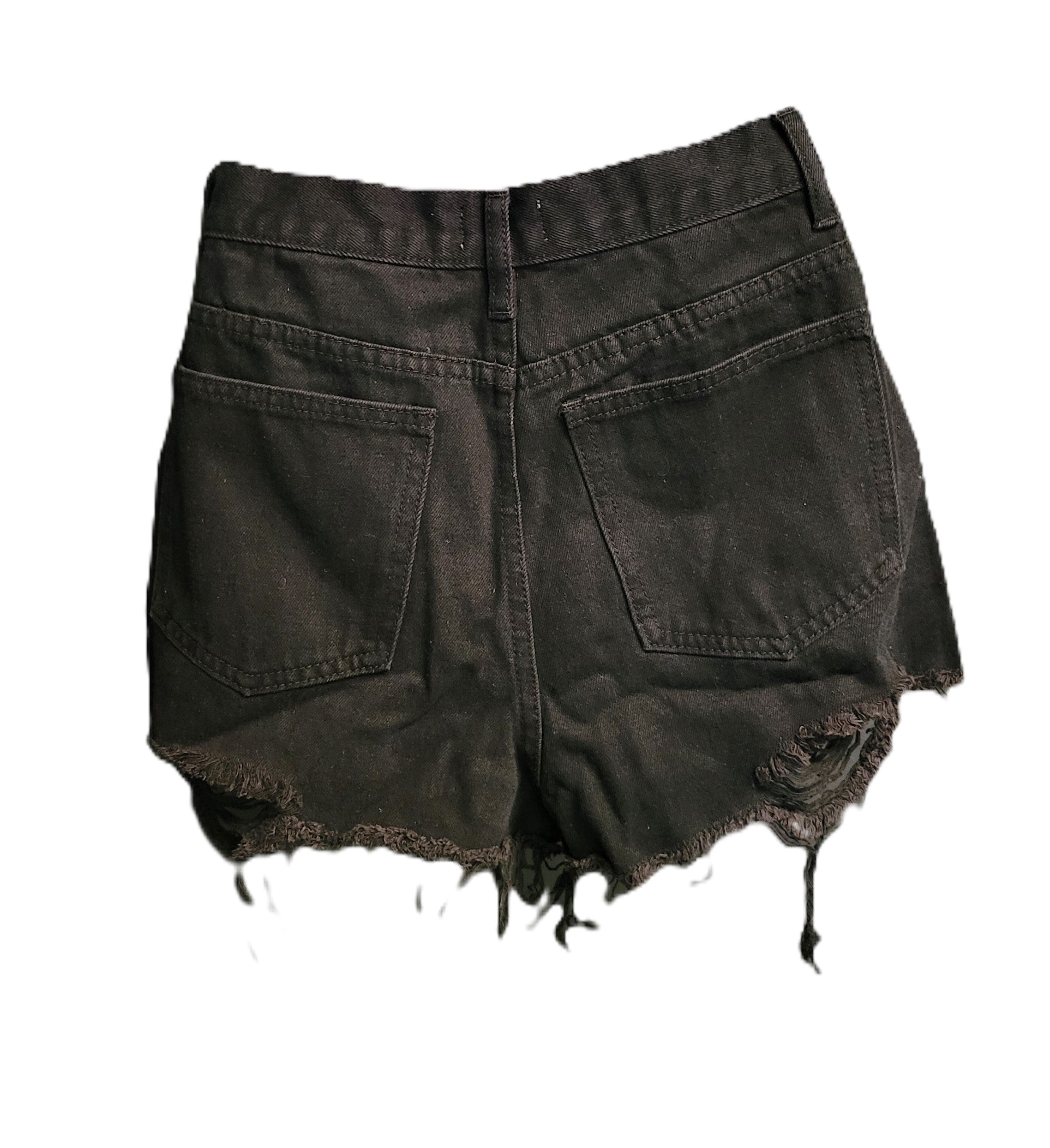 superdown Simi Distressed Denim Short in Black Size 25