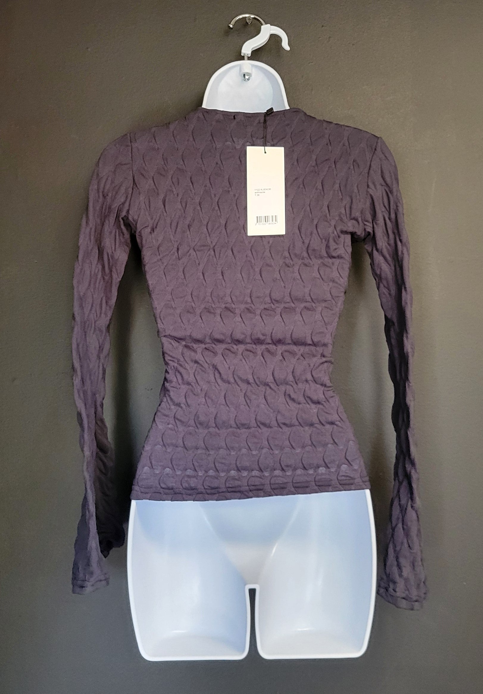 Musier Paris Alienor Top in Anthracite Grey Size 36/4