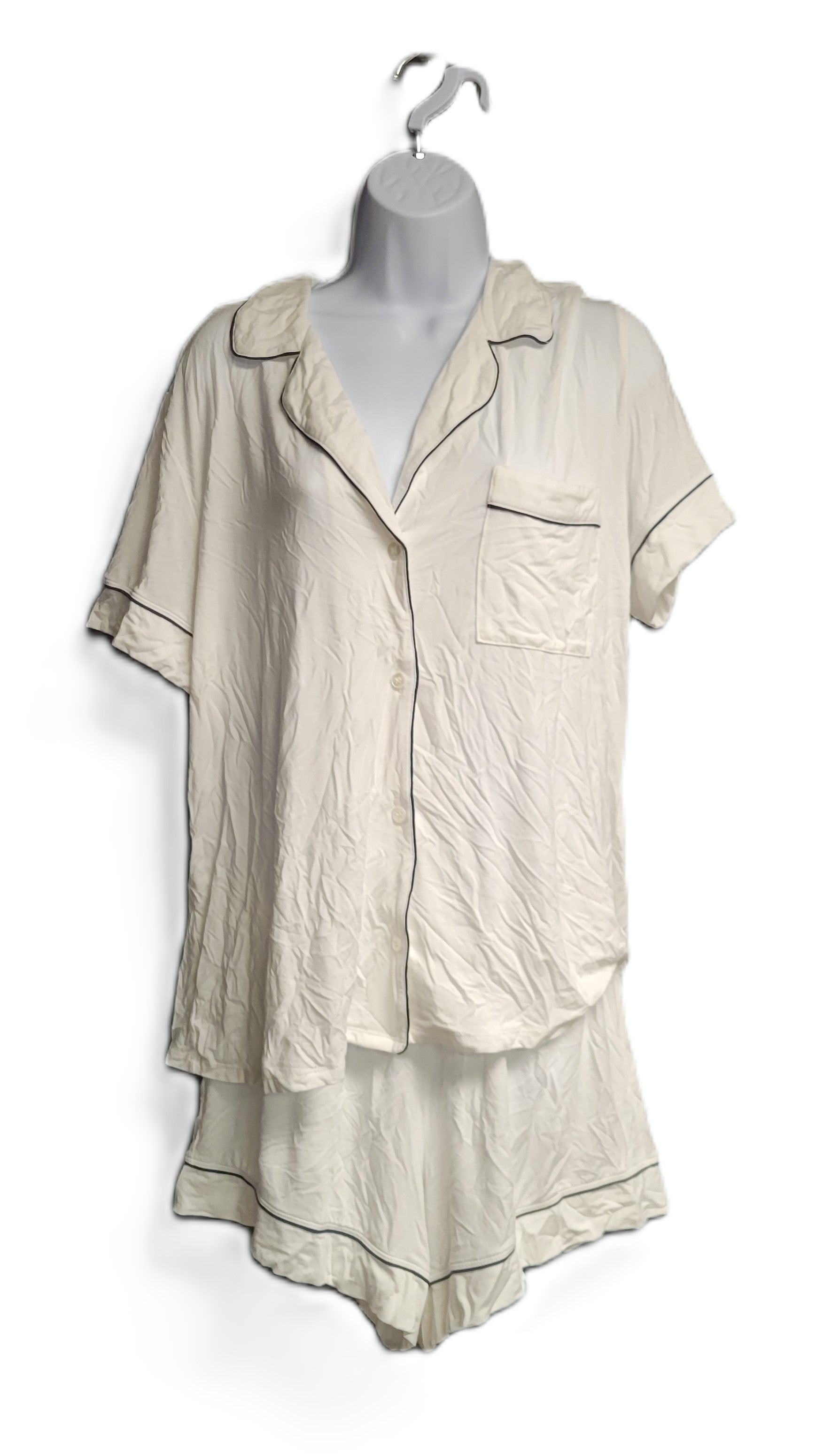 eberjey Gisele Short PJ Set in Ivory & Navy Size Medium