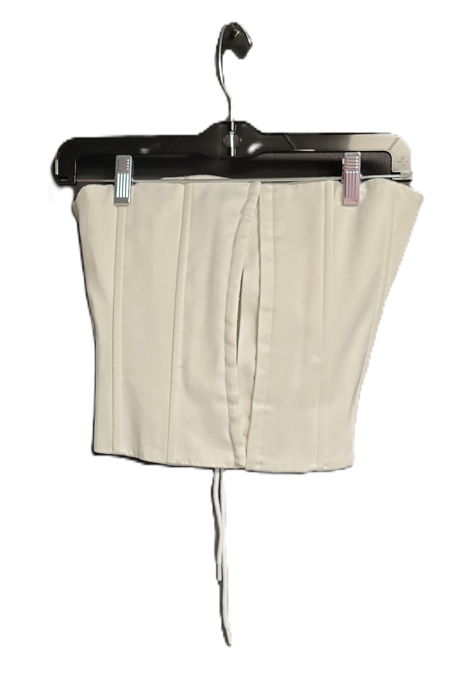 GUIZIO Satin Corset in White Size X-Small