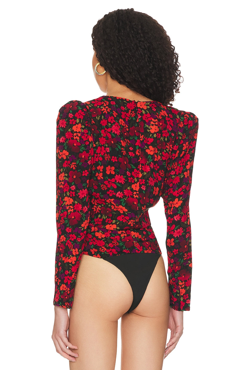 ASTR the Label Bartlett Bodysuit in Red Orange Multi Size Small