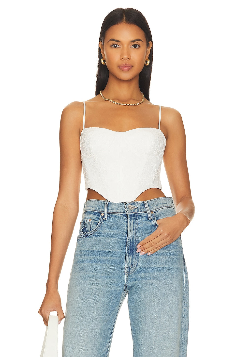 Bardot Luminary Corset in Orchid White Size 4