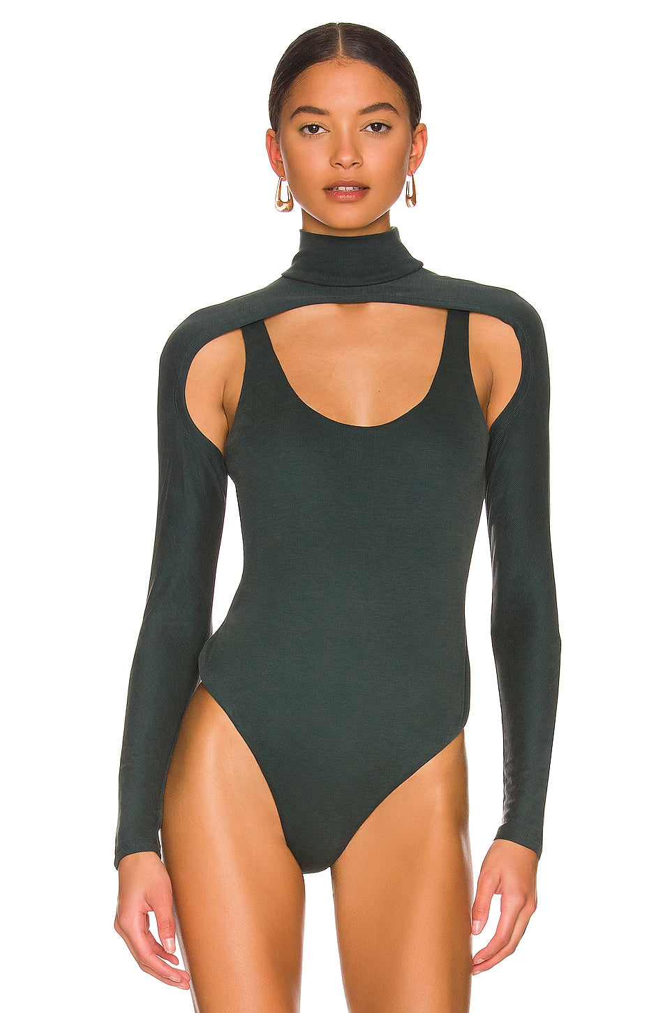 Camila Coelho Mabel Bodysuit in Emerald Green Size X-Small