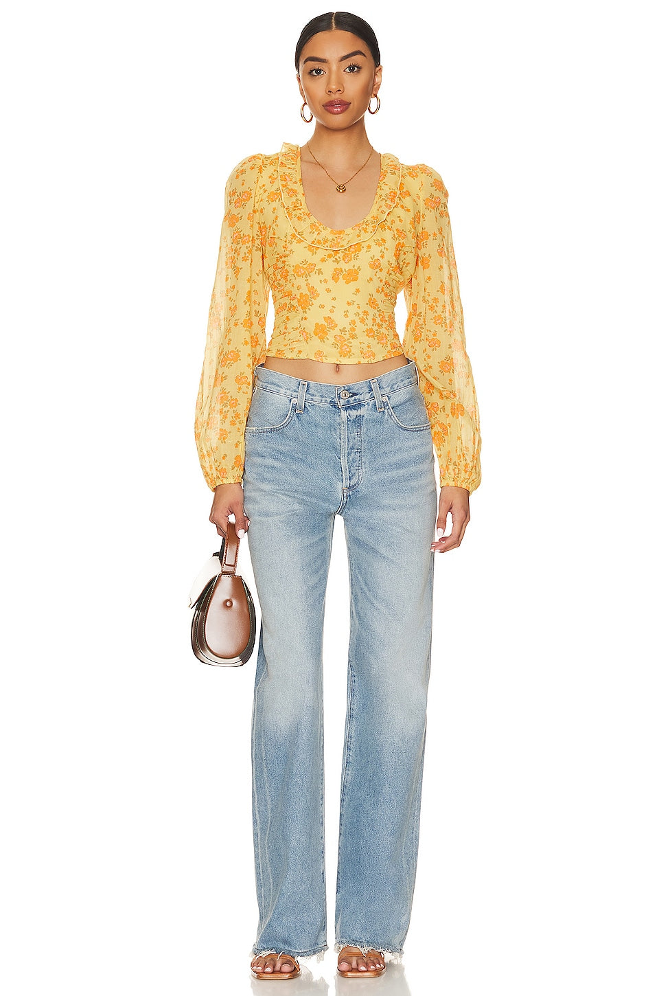 Free People Another Life Top in Honey Combo Size X-Small