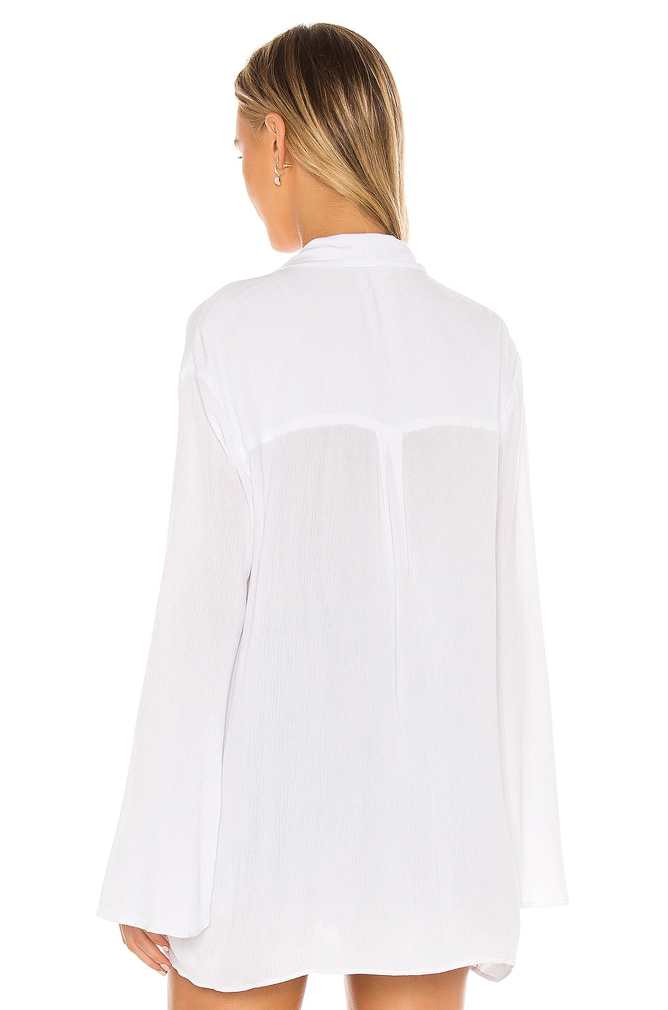 Lovers and Friends Whitney Beach Shirt in Coconut White Size Small