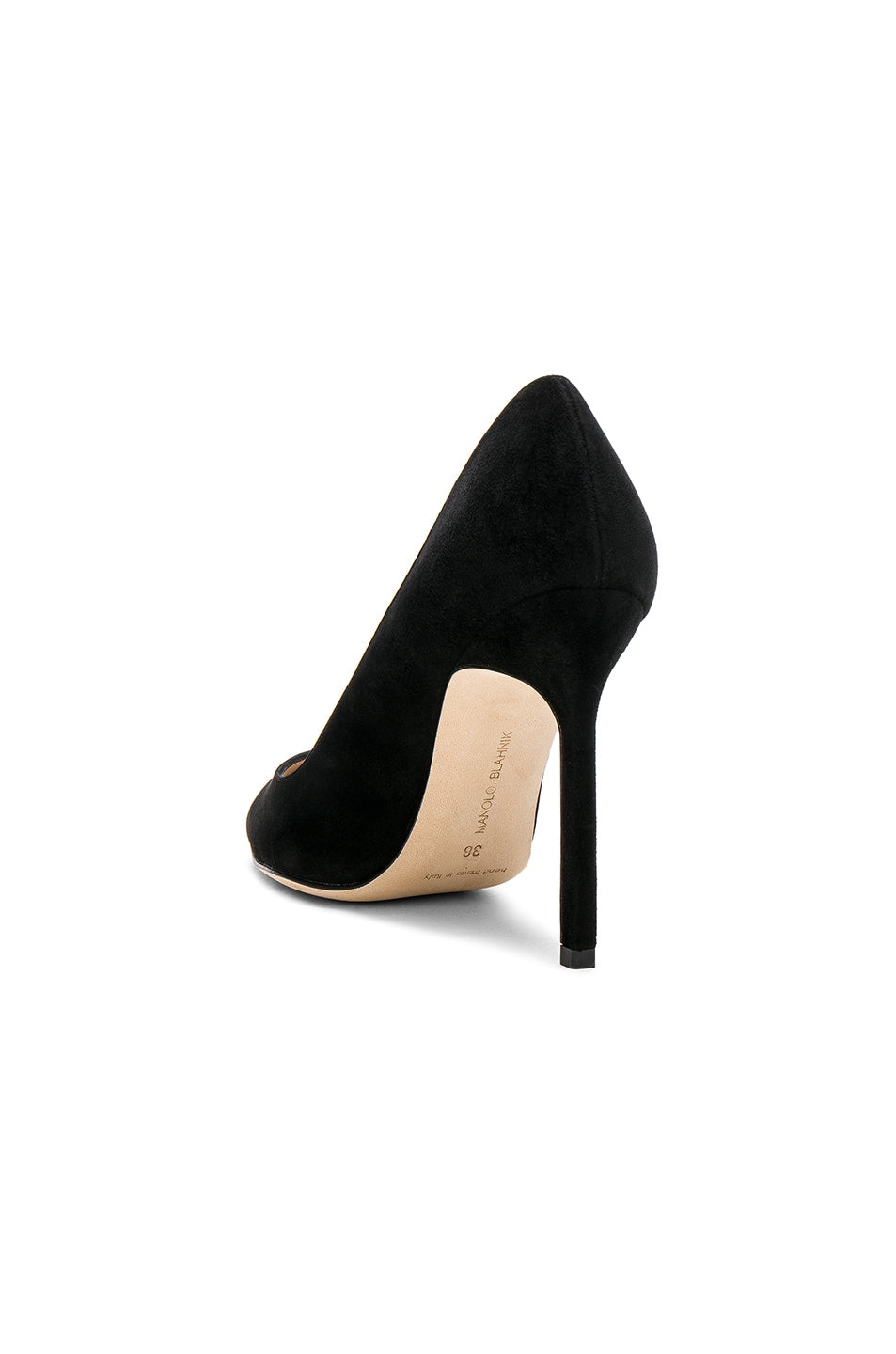 Manolo Blahnik BB 105 Suede Pumps in Black Suede WOMEN'S SIZE 40