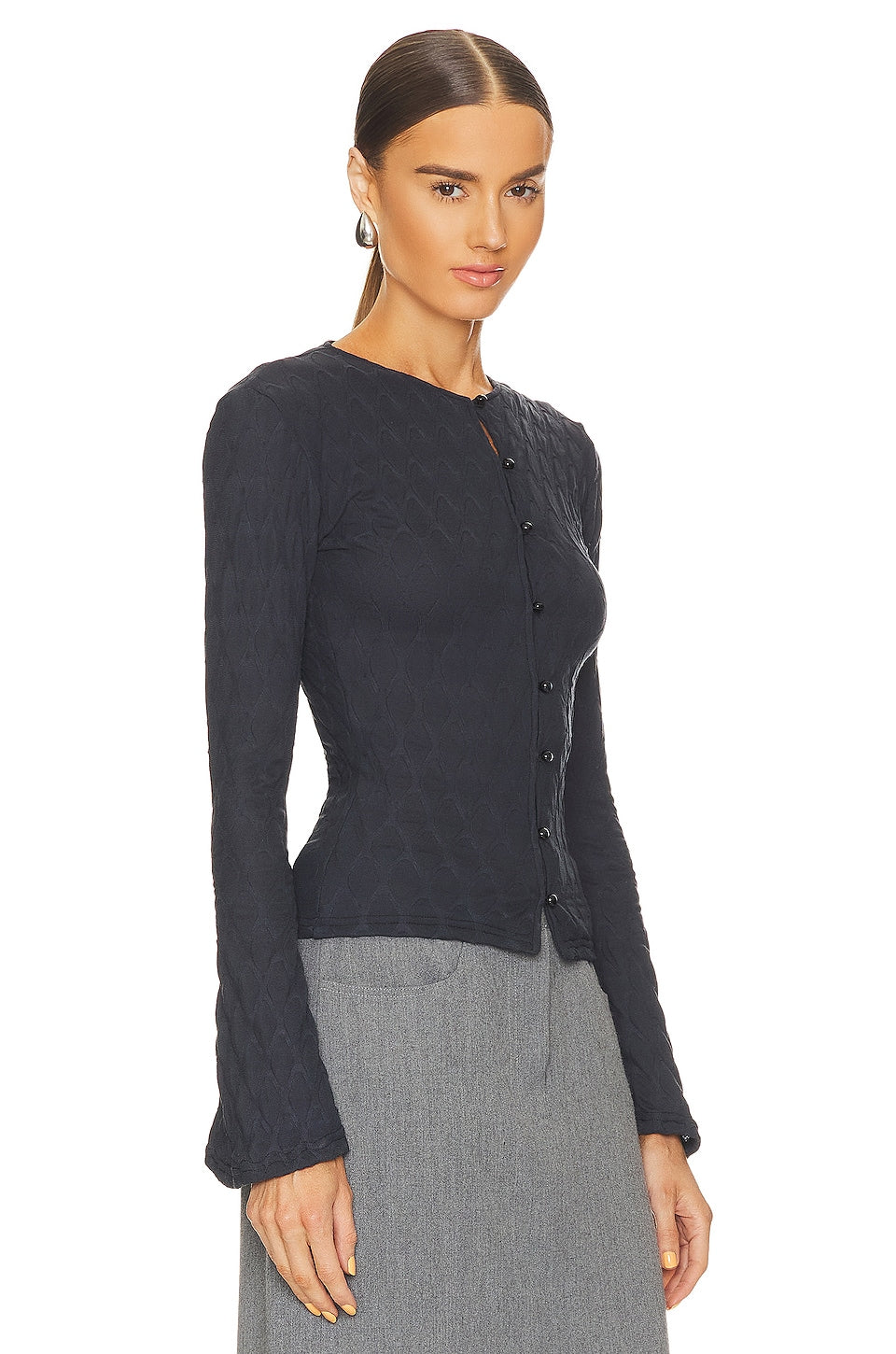 Musier Paris Alienor Top in Anthracite Grey Size 36/4