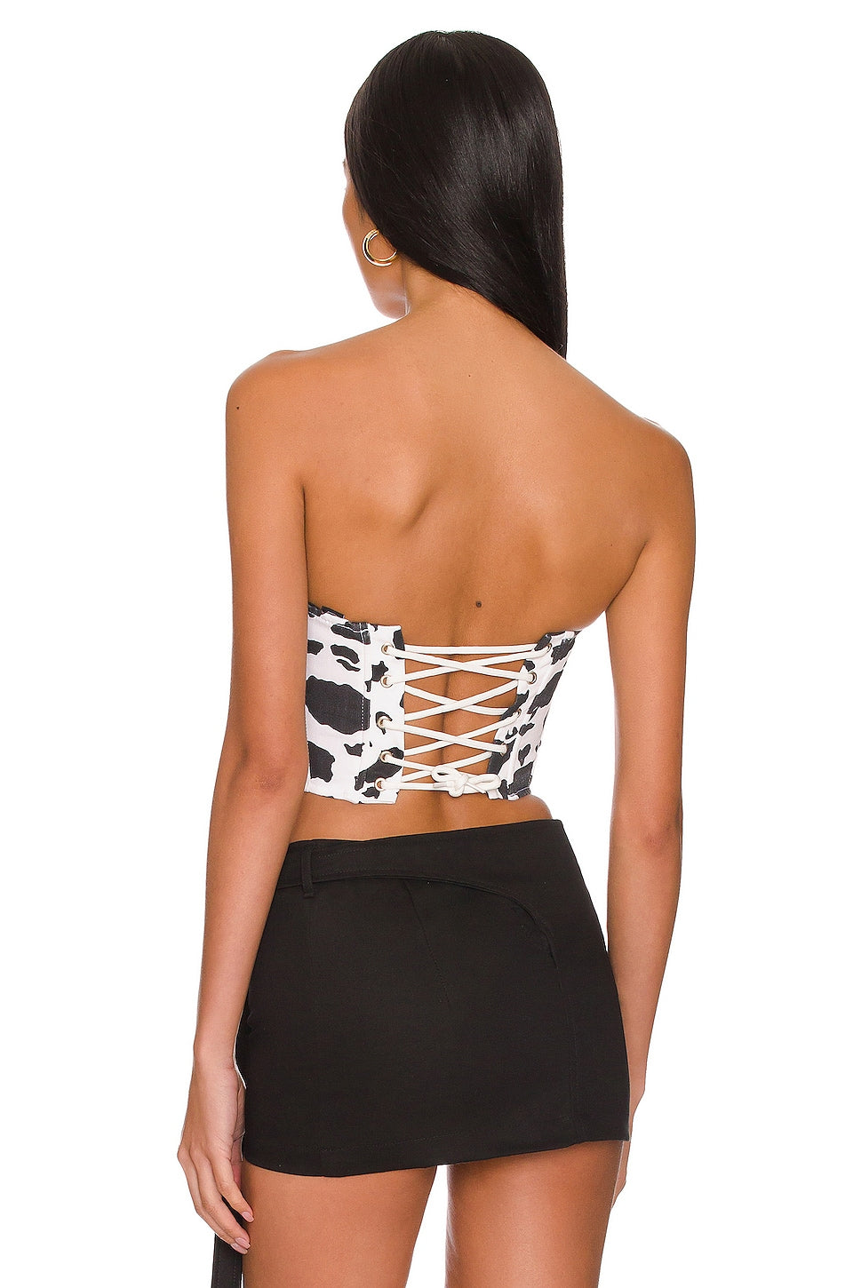 OW Collection Corset Top in Cow Print Size Small