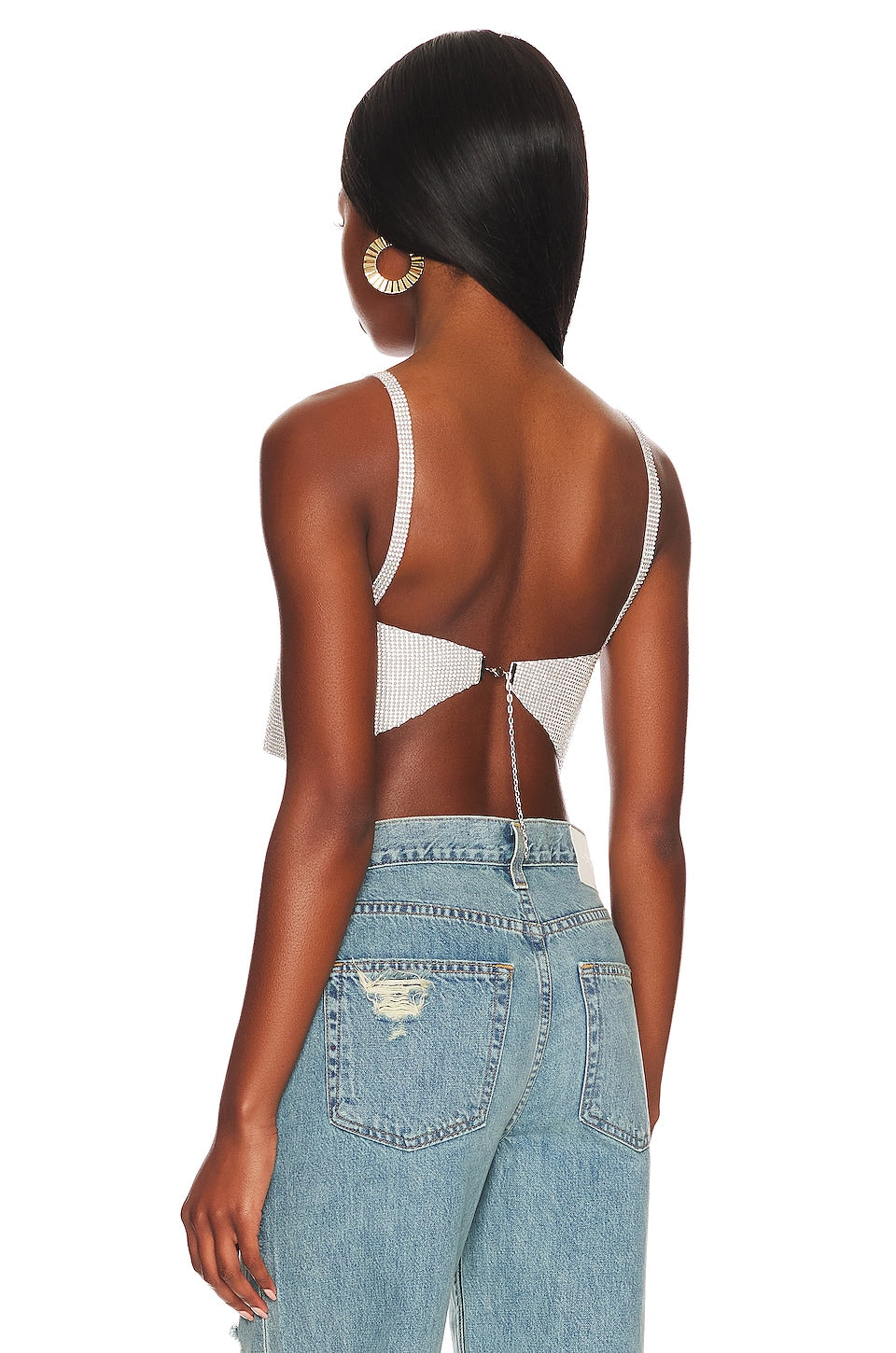 OW Collection Gloria Top in Silver Fox Size Small