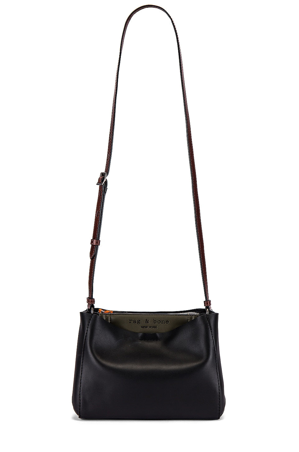 Rag & Bone Passenger Crossbody in Black & Olive SilverbackRetail