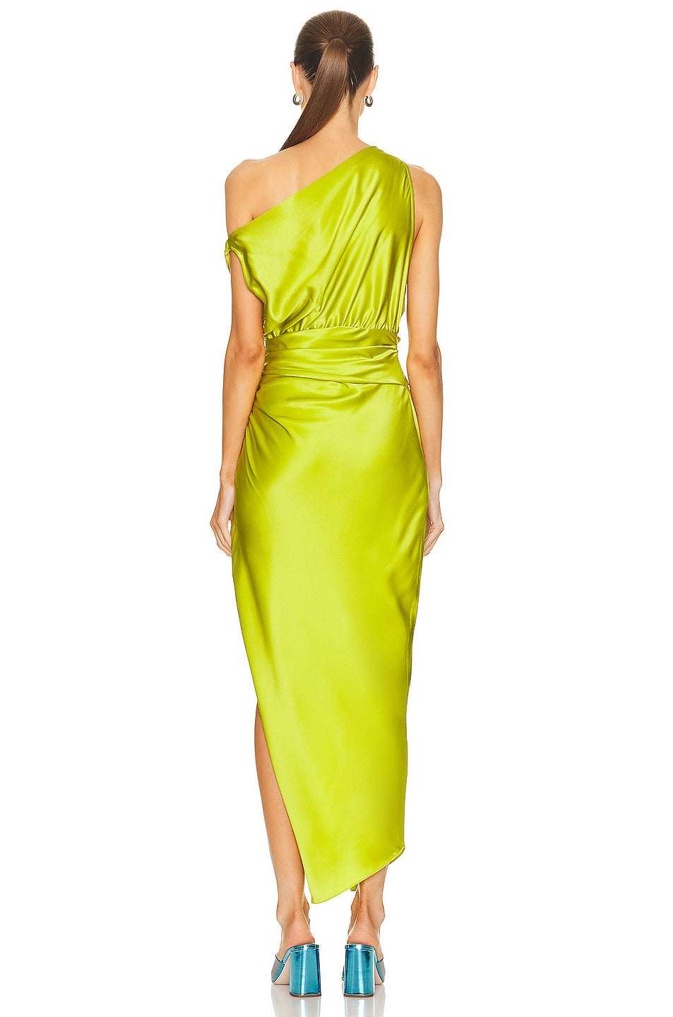 The Sei Strapped Cowl Neck Dress in Acid SilverbackRetail