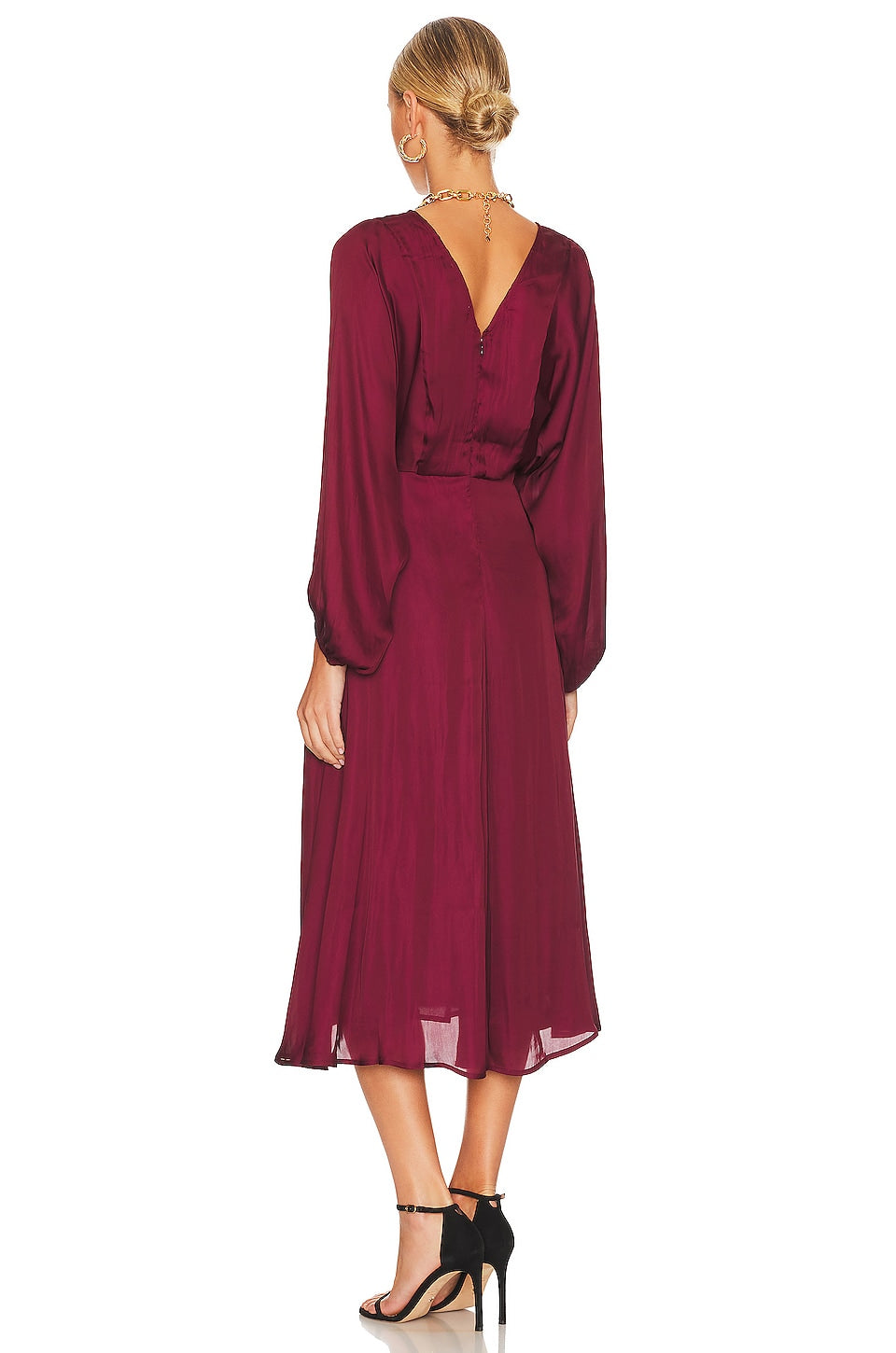 ASTR the Label Marin Dress in Wine SIZE MEDIUM