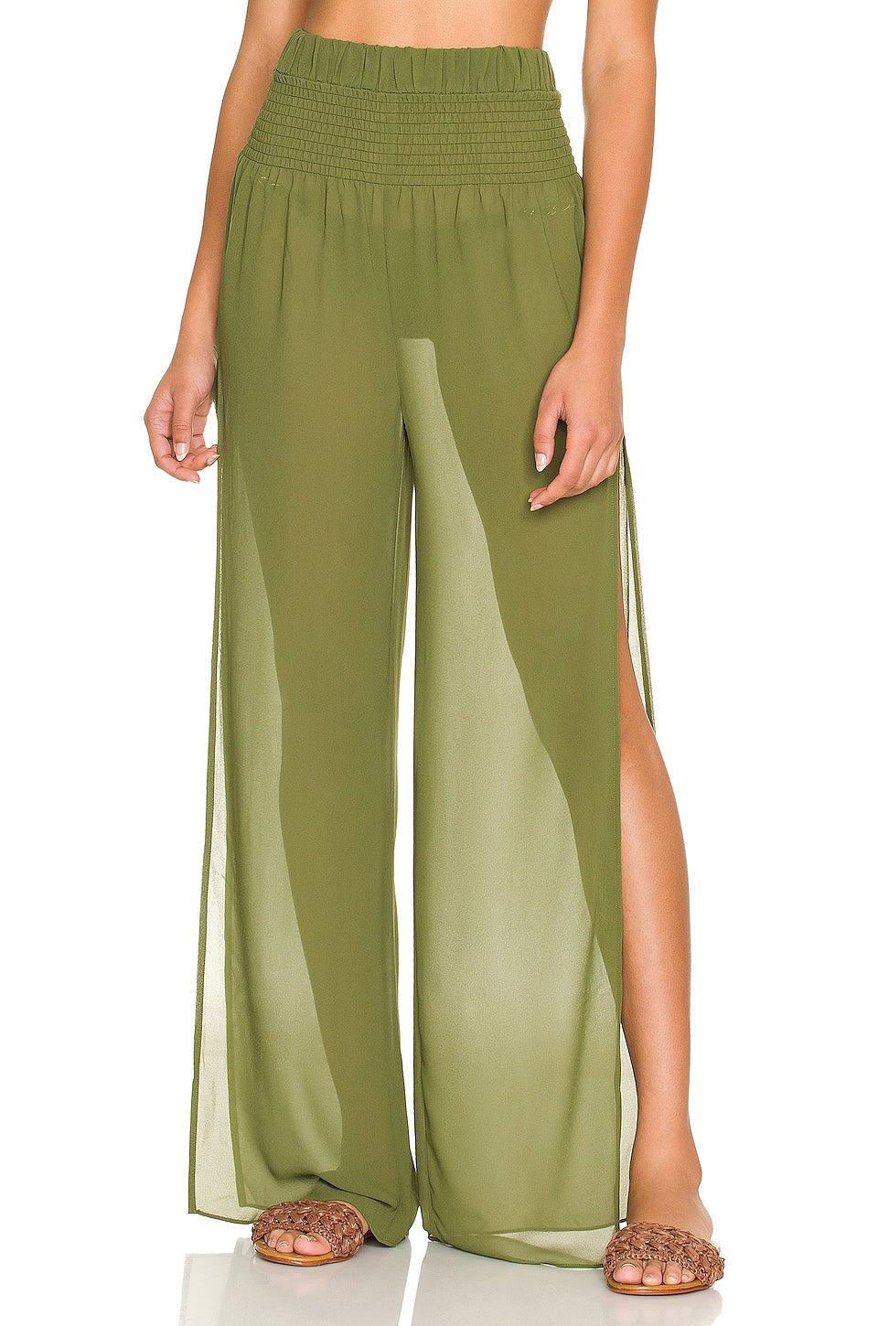 Camila Coelho Nana Pants in Sage Green SIZE X-SMALL