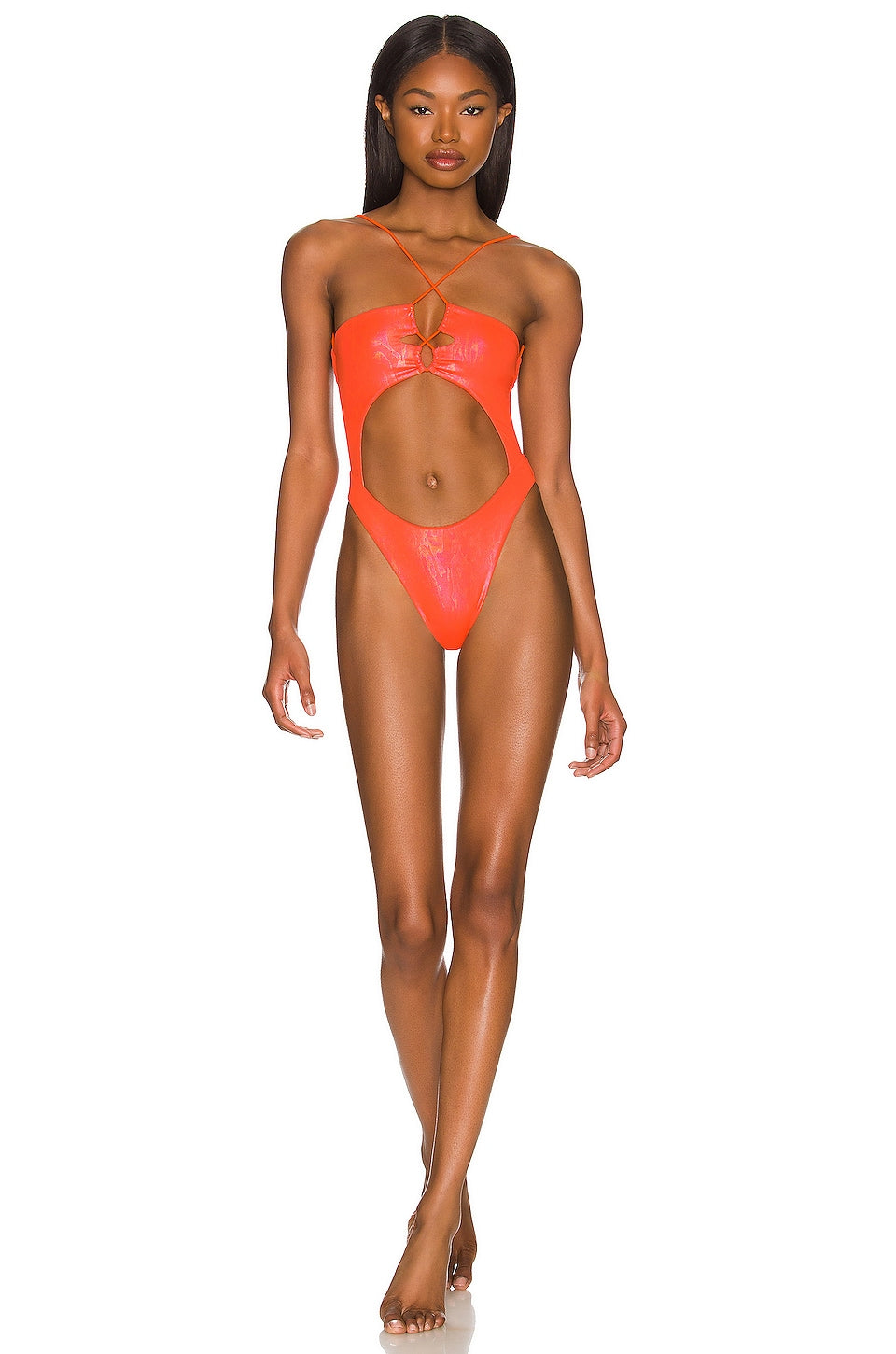 lovewave The Astrid One Piece in Orange Swirl SIZE SMALL