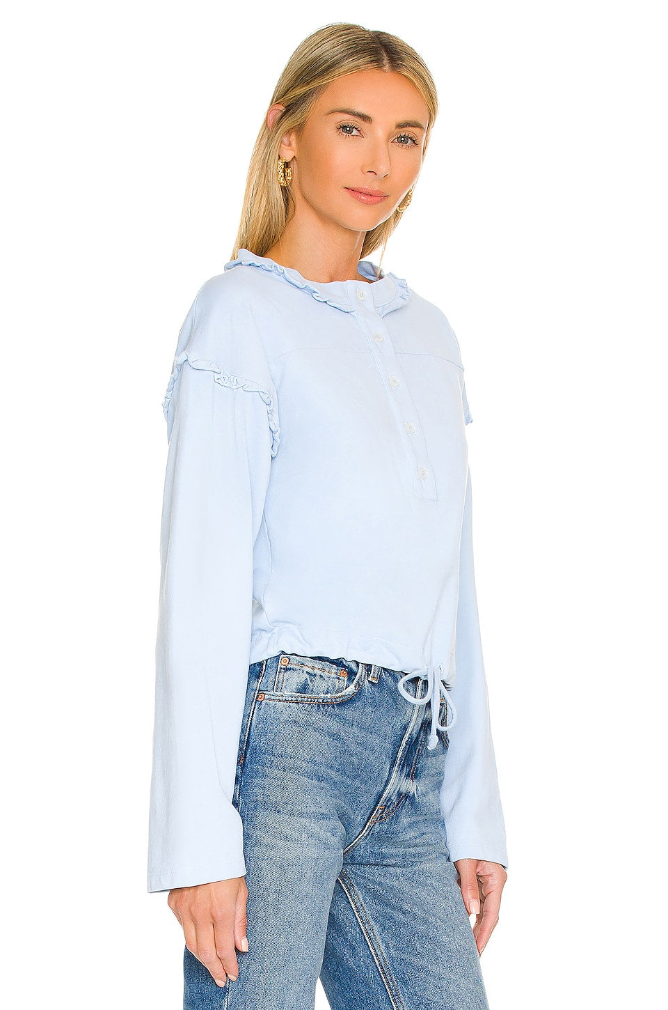 Lovers and Friends Talia Sweatshirt in Baby Blue SIZE SMALL