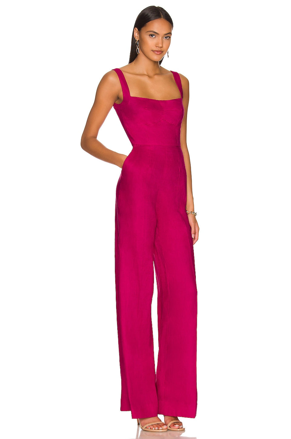 SALONI Rachel Jumpsuit in Bright Berry