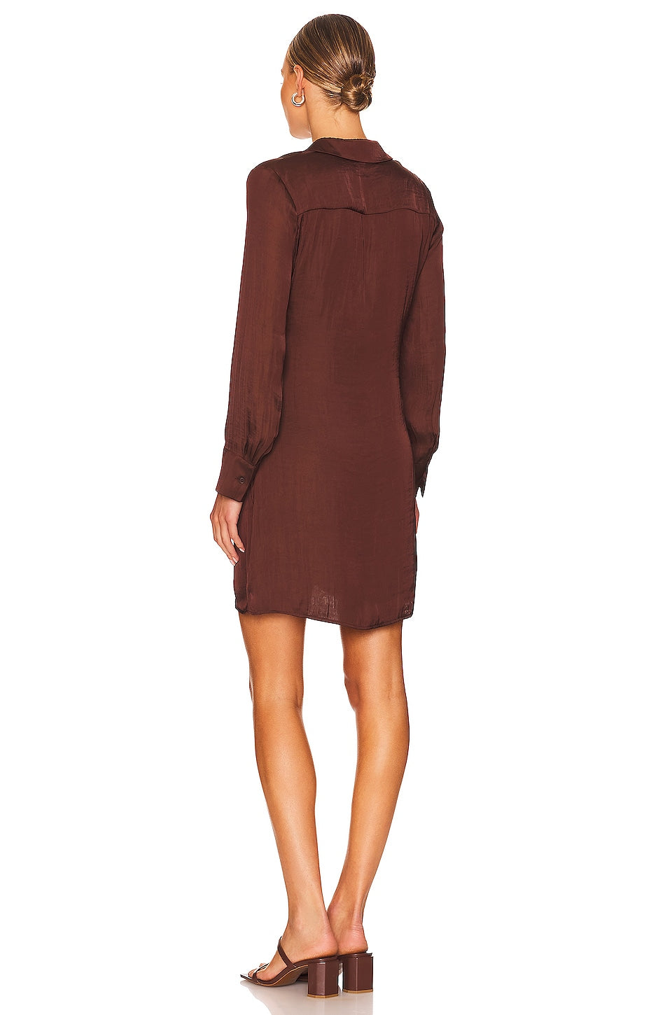 Steve Madden Tie Curious Mini Dress in Chicory Coffee SIZE SMALL