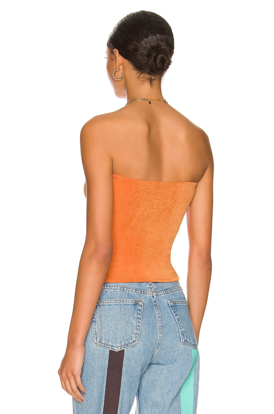 superdown Marcella Wrap Bustier Top in Orange SIZE SMALL